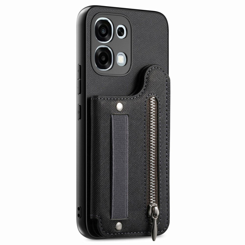 Custodia Oppo A6 5G Anti-RFID Portafoglio con cinghia a mano