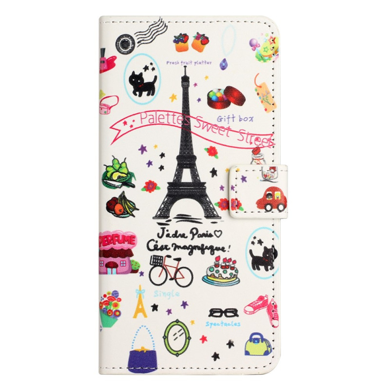 Custodia per Moto G77 / G67 I Love Paris