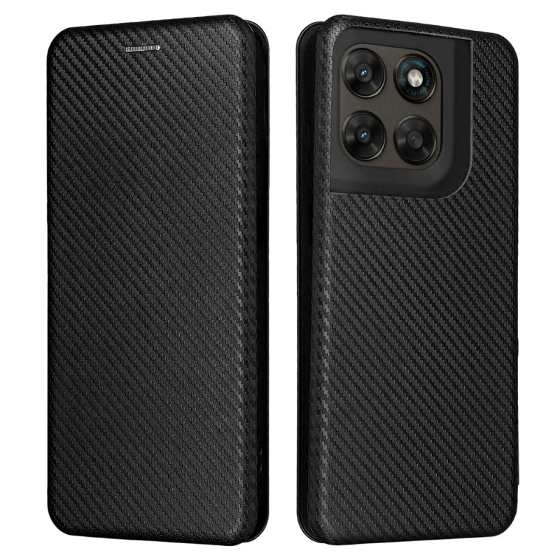 Flip Cover Moto G77 / G67 in fibra di carbonio