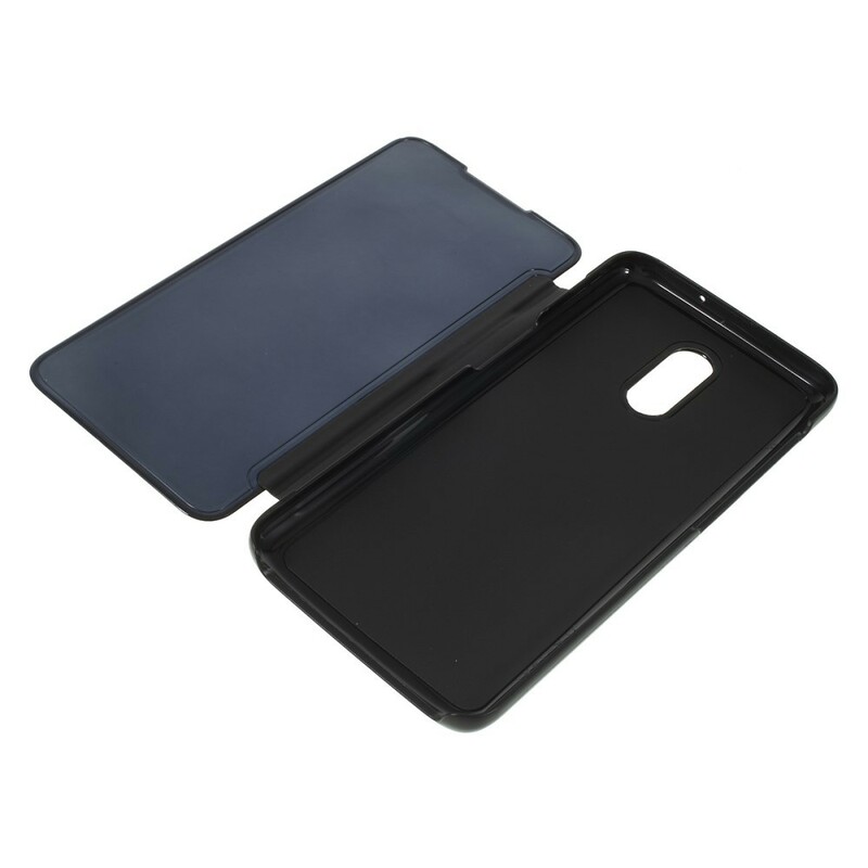 Cover OnePlus 7 effetto specchio e pelle