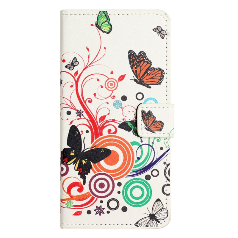 Samsung Galaxy A27 5G Custodia Farfalle su sfondo bianco