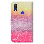 Xiaomi Redmi Note 7 Copertina glitterata Magentas