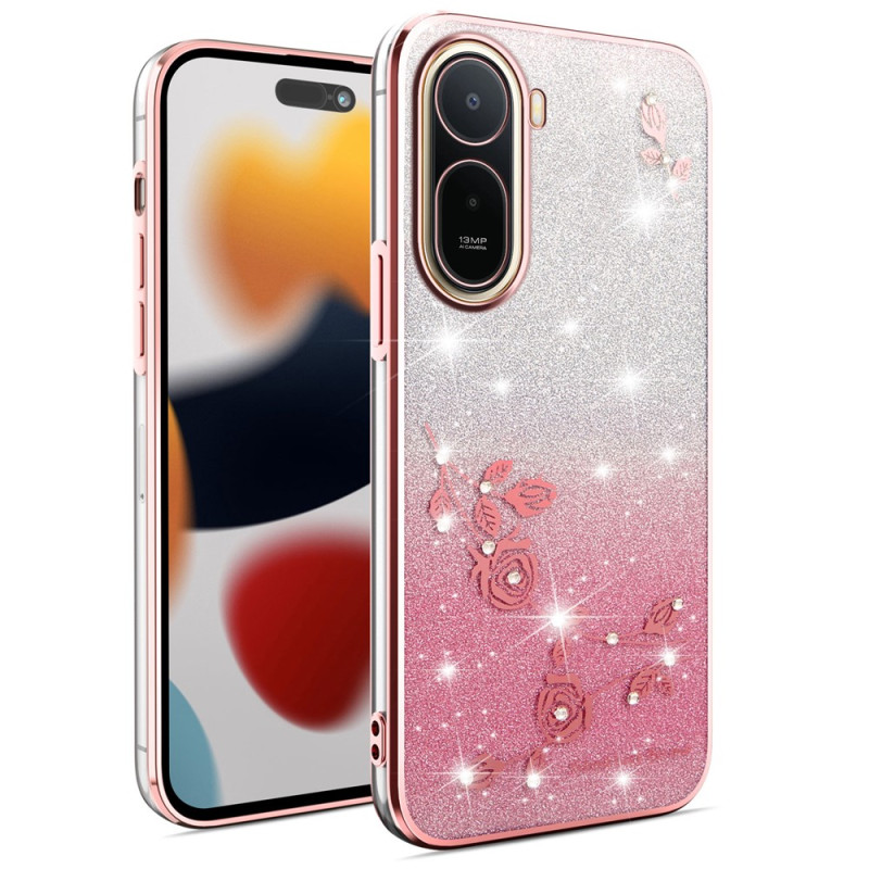 Xiaomi Redmi A7 Pro Fiore e strass Custodia KADEM
