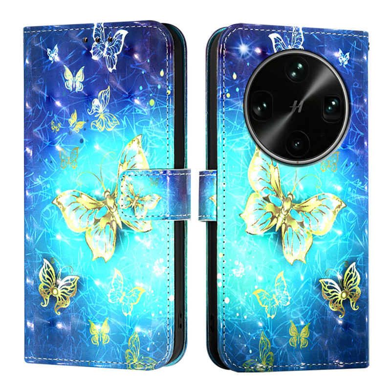 Custodia Oppo Find X9 Ultra 5G Gold Butterfly