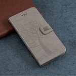 Xiaomi Redmi Note 7 Custodia con cinturino con albero e gufo