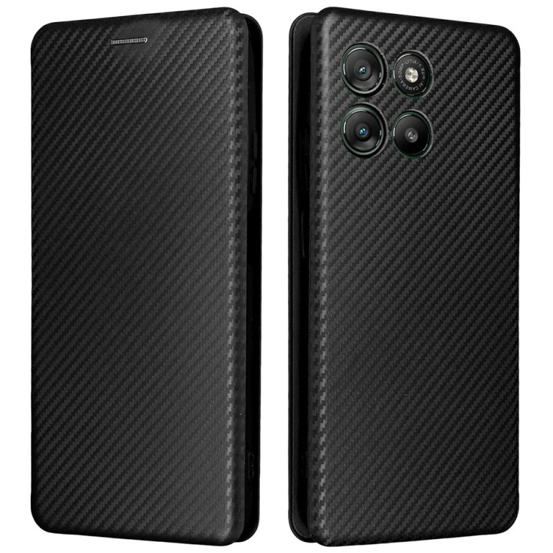 Flip Cover Moto G67 Power in fibra di carbonio