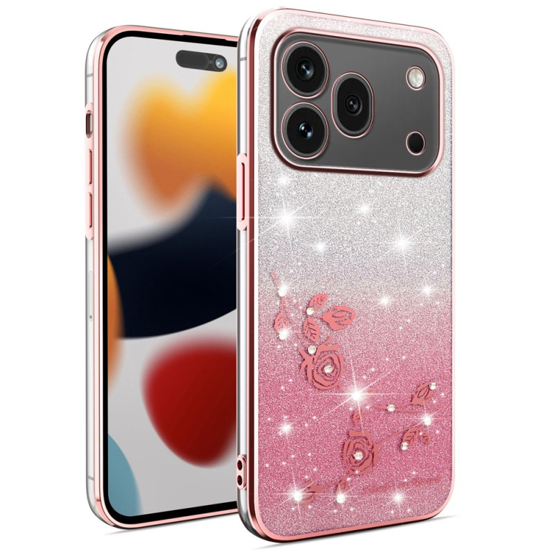 Honor 600 Pro Custodia con strass e fiori KADEM