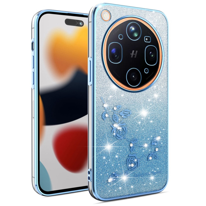 Oppo Find X9 Ultra Custodia con strass e fiori KADEM