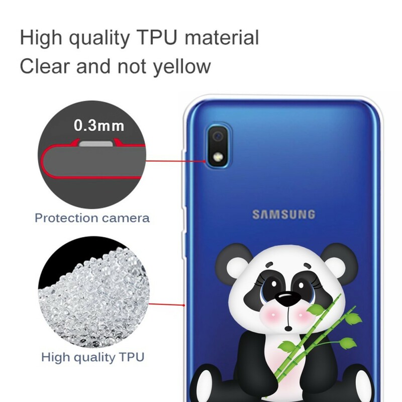 Samsung Galaxy A10 Custodia trasparente Triste Panda