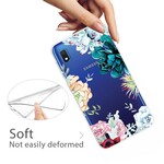 Samsung Galaxy A10 Custodia trasparente con fiori acquerellati