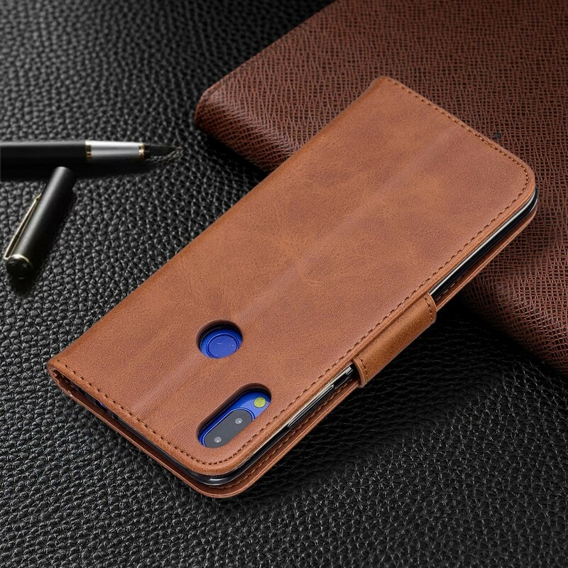 Xiaomi Redmi Note 7 Custodia liscia con patta obliqua