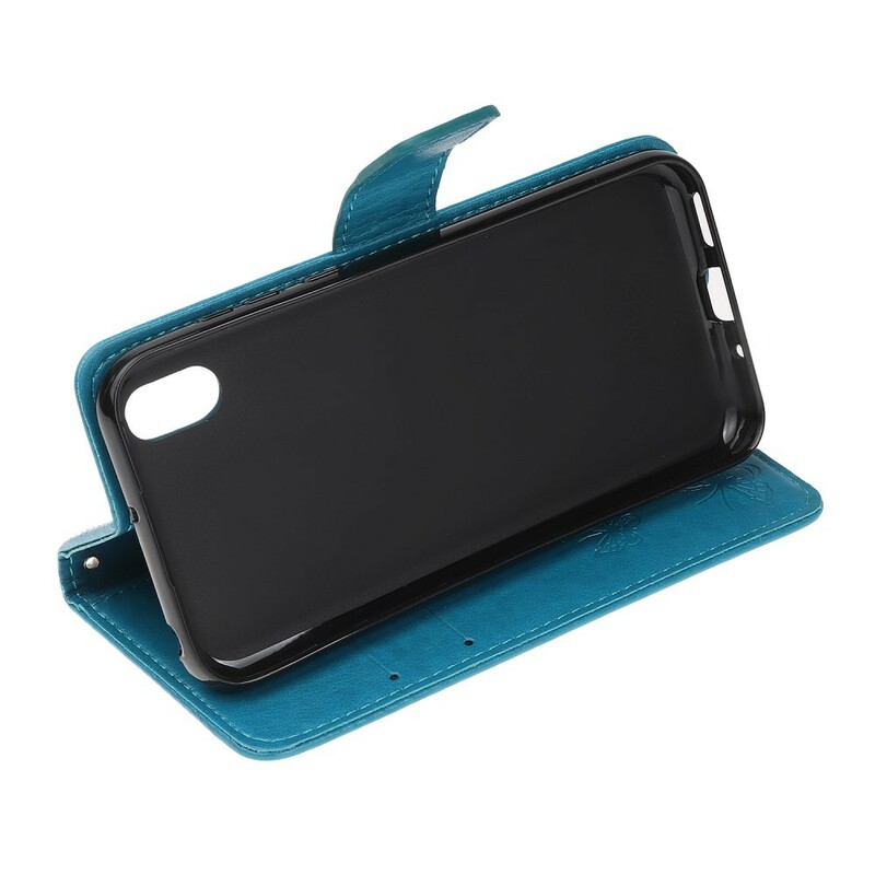 Cover Huawei Y5 2019 Farfalle e Fiori con Cinturino