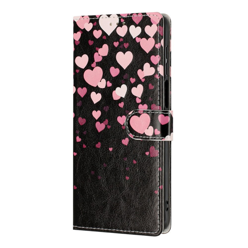 Custodia per Xiaomi 17T Pro con motivo a cuori rosa