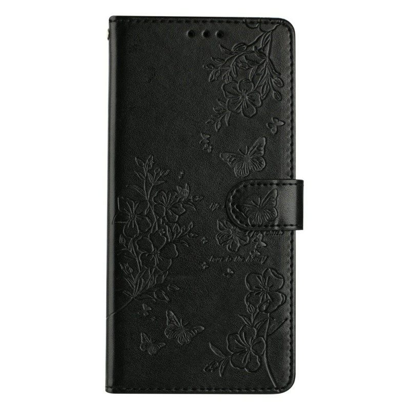 Custodia per Xiaomi 17T con motivo floreale a farfalle
