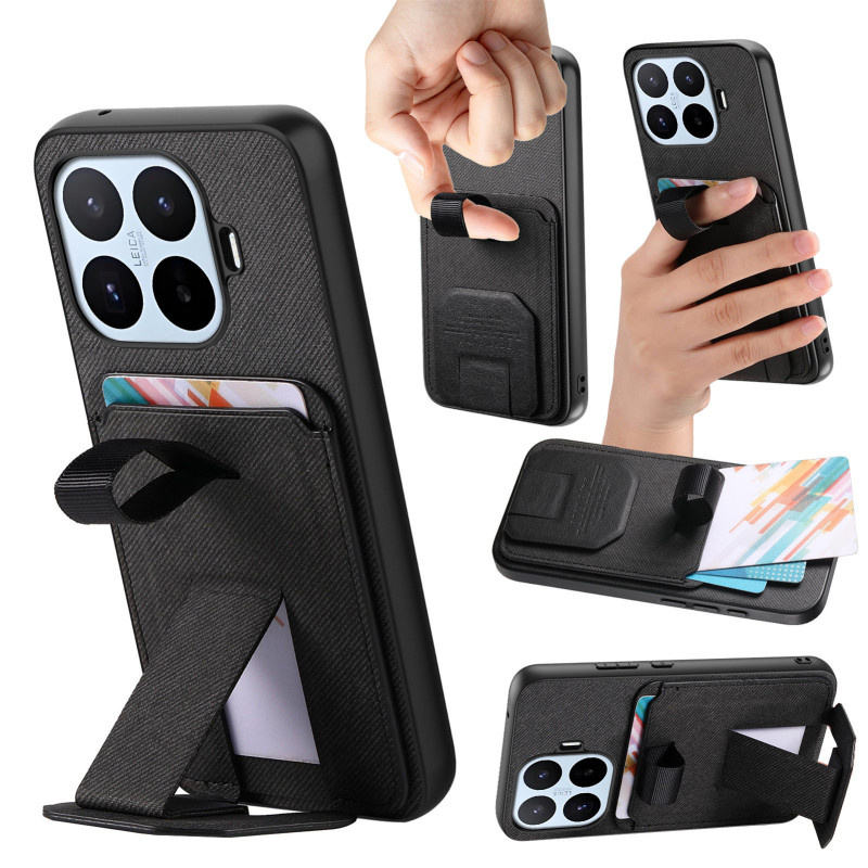 Custodia Xiaomi 17T ProTexture in tessuto con portacarte e supporto integrato