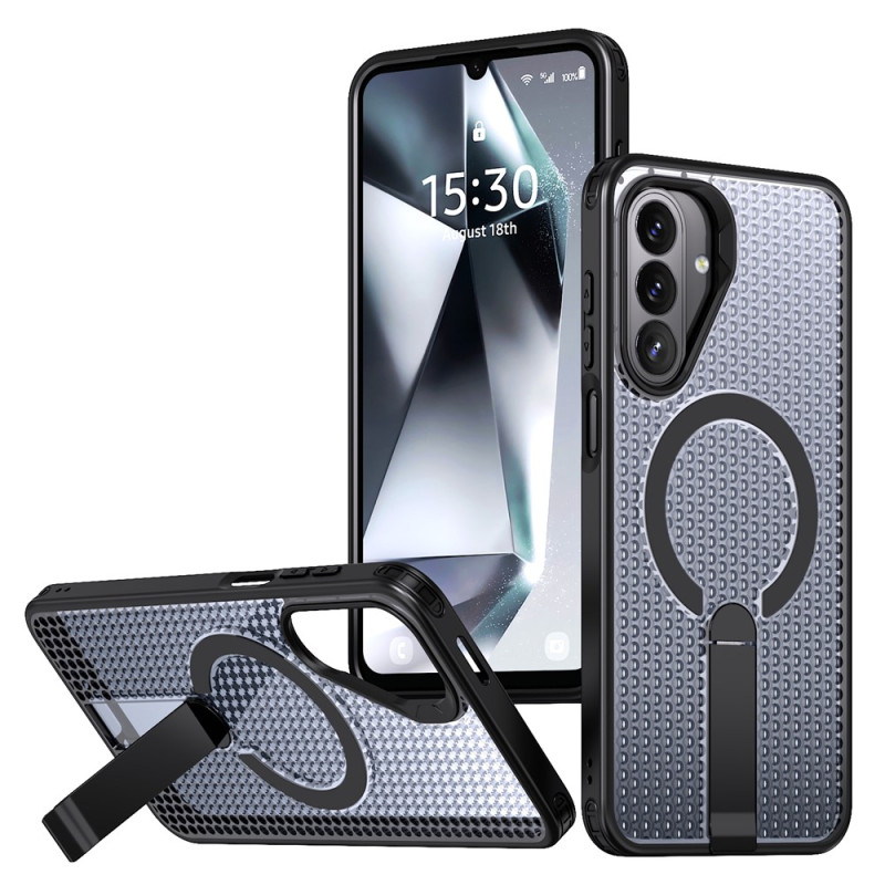 Coque Samsung Galaxy A27 5G Texture Quadrillée et Support Intégré