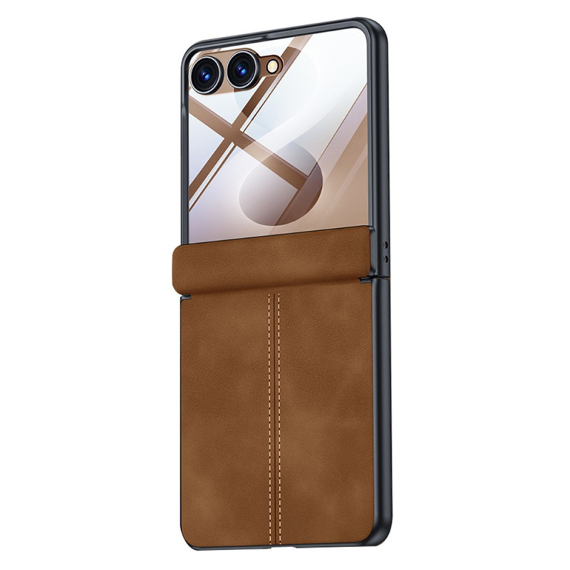 Custodia per Samsung Galaxy Z Flip8 / Samsung Galaxy Z Flip 8: protezione per cerniera e vetro temperato con effetto pelle