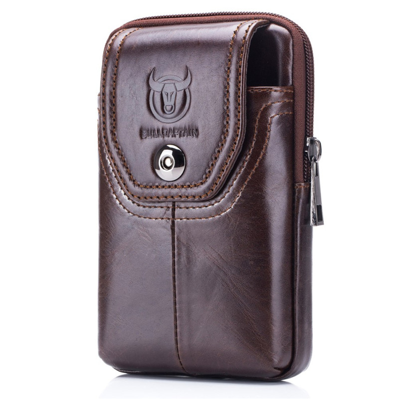 Borsa verticale in vera pelle 16 × 11 × 3,8 cm BULLCAPTAIN