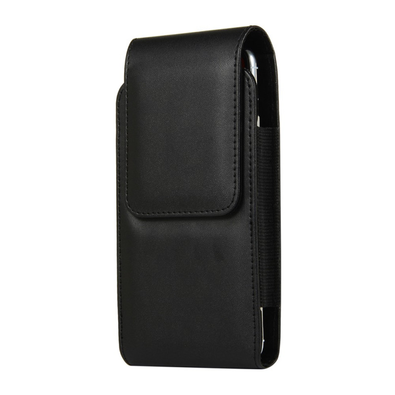 Custodia universale da cintura in pelle PU con portacarte e clip girevole per smartphone da 5,2 pollici