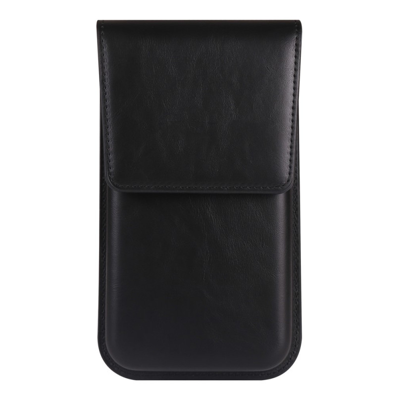 Custodia universale verticale da cintura in pelle PU per smartphone da 6,1 a 6,3 pollici