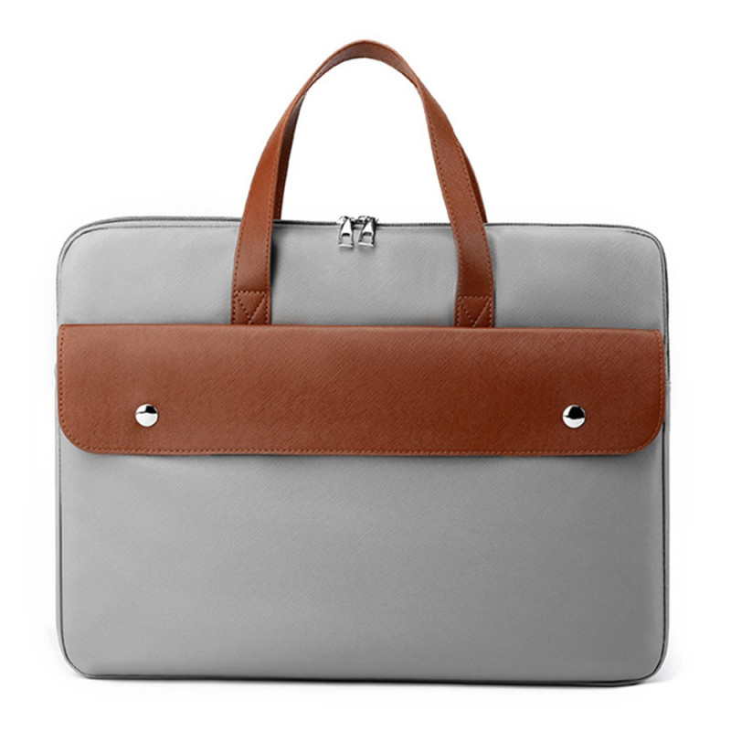 Borsa per laptop da 15,6 pollici in pelle PU bicolore