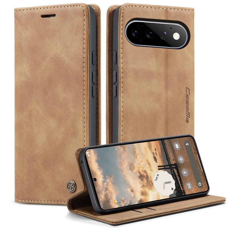 Custodia a libro CASEME effetto pelle scamosciata per Google Pixel 11 Pro / 11