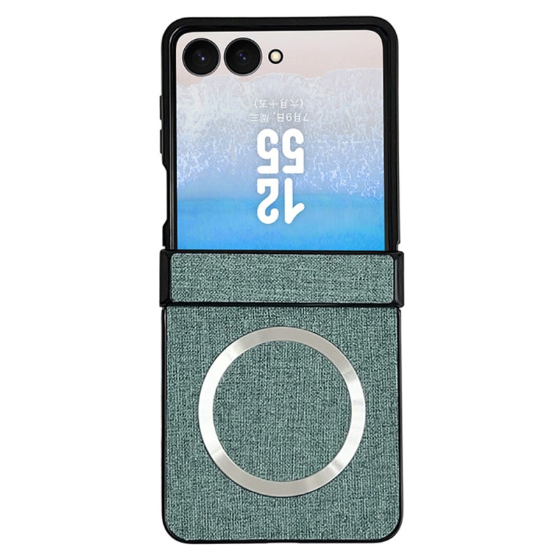 Custodia magnetica per Samsung Galaxy Z Flip 8 con effetto tessuto
