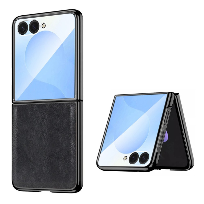 Custodia per Samsung Galaxy Z Flip 8 con effetto pelle e finitura ruvida