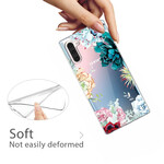 Samsung Galaxy Note 10 Custodia trasparente con fiori acquerellati