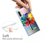Samsung Galaxy Note 10 Custodia trasparente con albero acquerellato