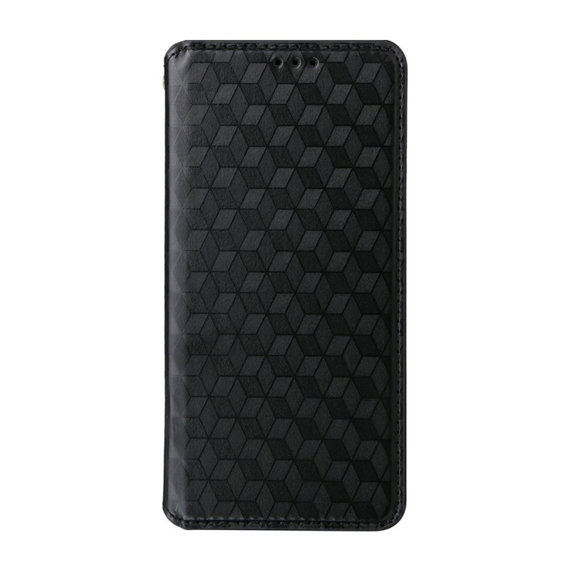 Custodia a libro per Xiaomi Redmi Note 17 Pro 5G con rombi 3D