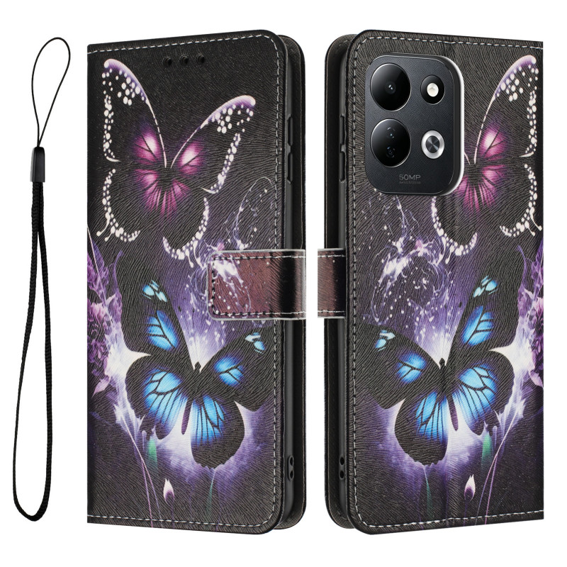 Custodia per Xiaomi Redmi 17 5G / 4G con due farfalle