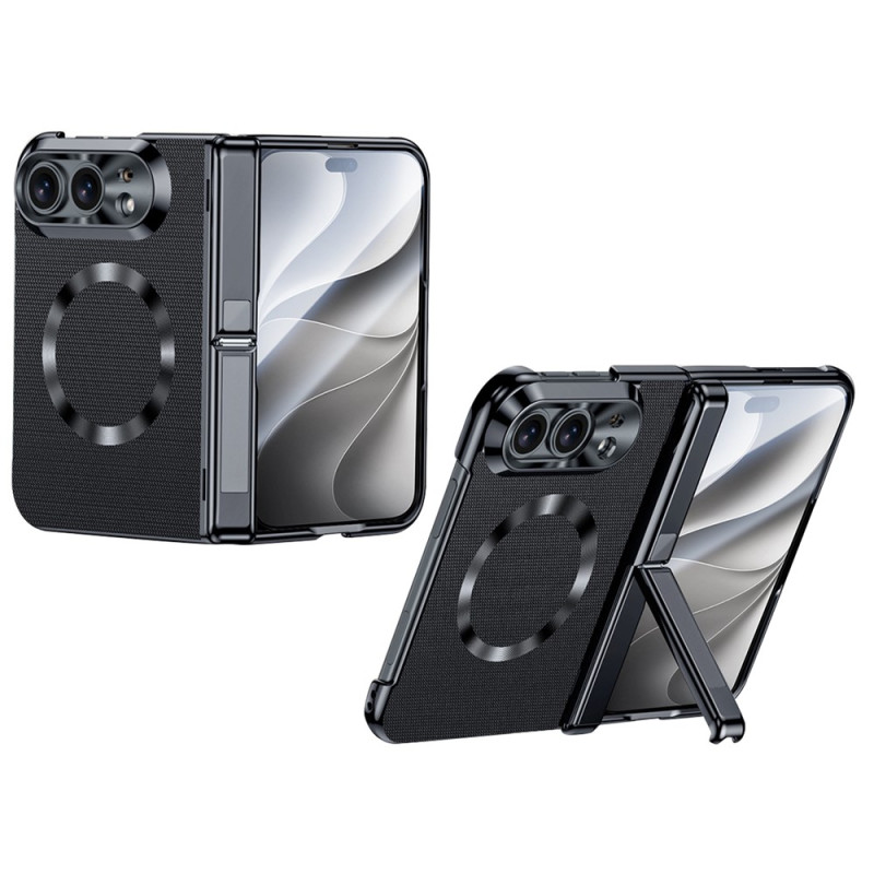 Custodia per iPhone Duo magnetica effetto pelle con supporto a cerniera