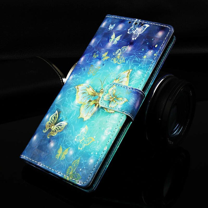Custodia Samsung Galaxy A20e Gold Butterfly