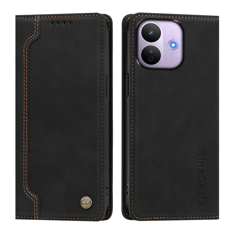 Flip Cover Xiaomi Redmi Note 17 Pro 5G Effet Cuir Rivet