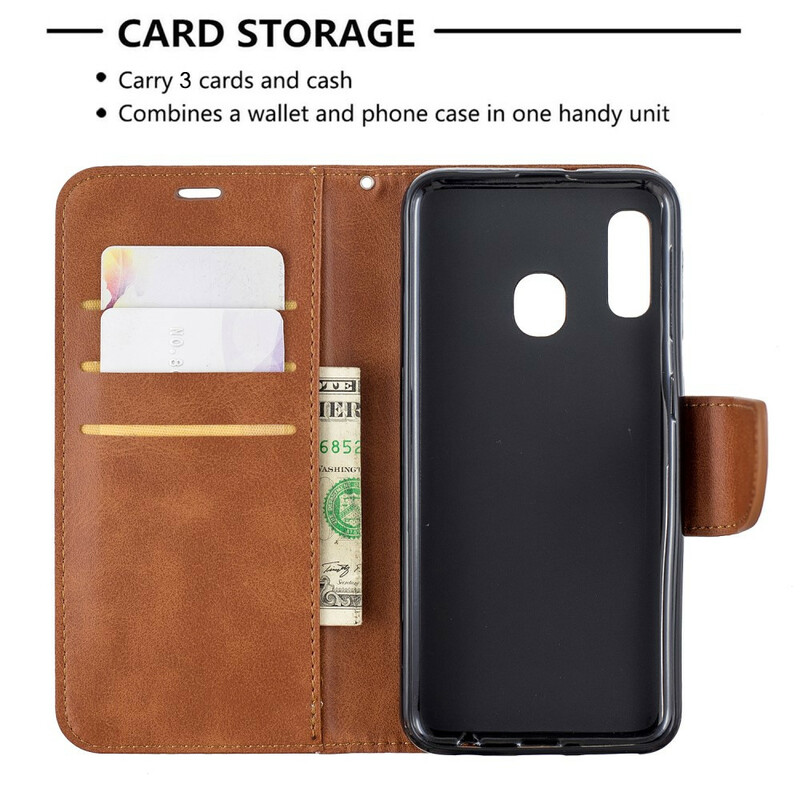 Samsung Galaxy A20e Custodia liscia con lembo obliquo Samsung Galaxy A20e Custodia liscia con lembo obliquo