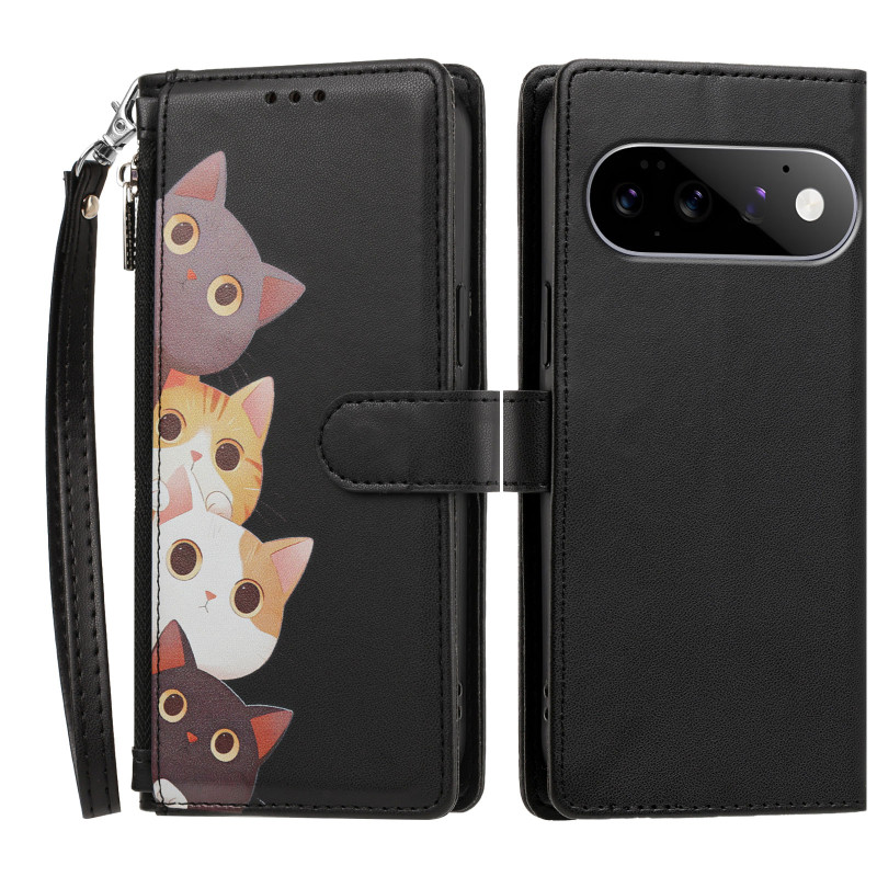 Custodia per Google Pixel 11 Pro / 11 con gatti e cinturino