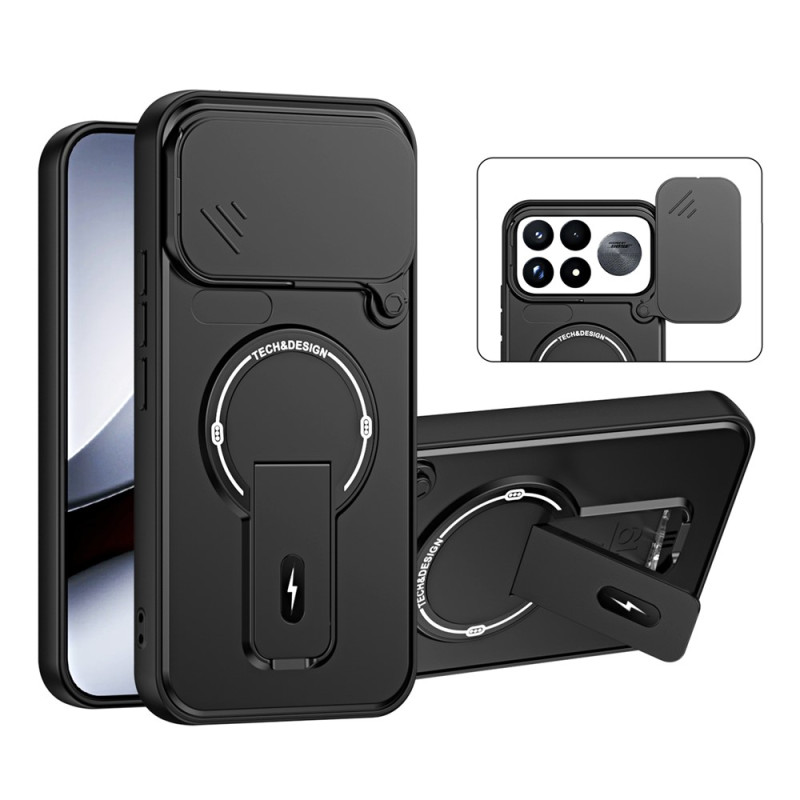 Custodia per Poco F9 Ultra con custodia scorrevole per fotocamera e supporto multi-angolo