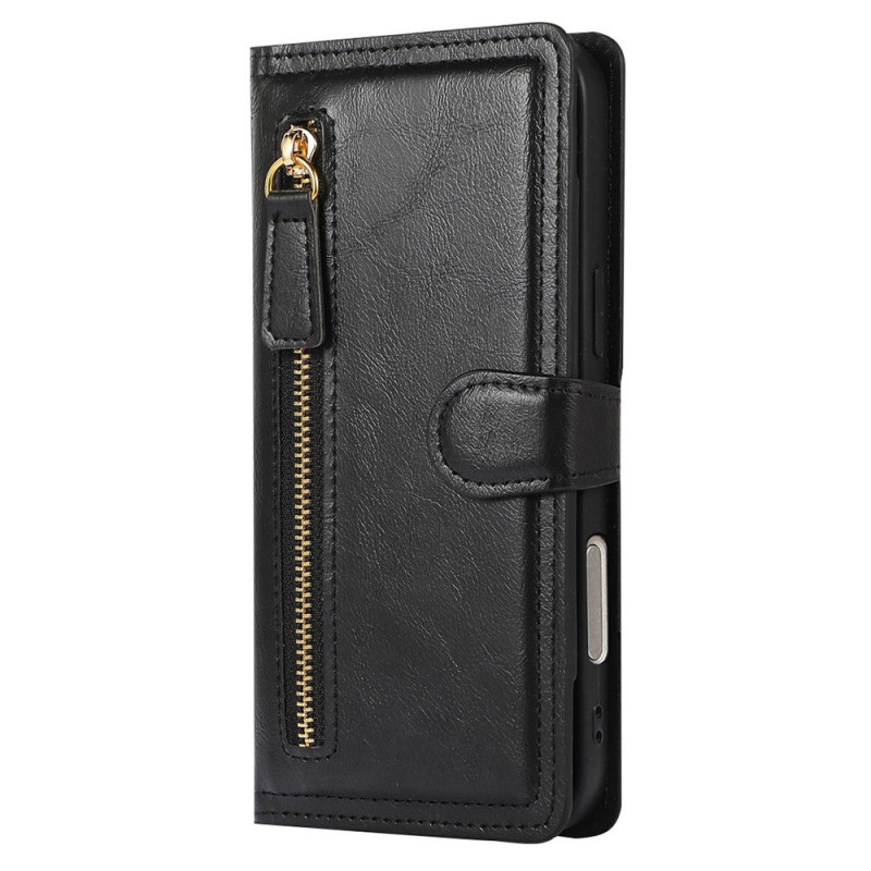 Custodia per iPhone 18 Pro / 17 Pro con portafoglio e tasca con cerniera