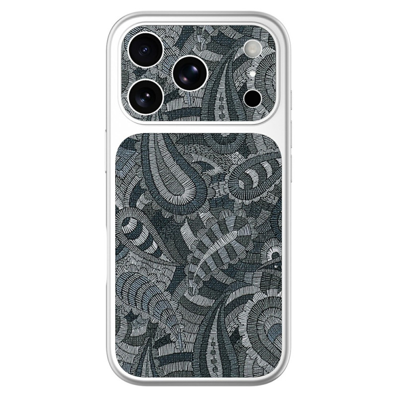 Custodia retrò per iPhone 18 Pro / 17 Pro con bordo argentato lucido