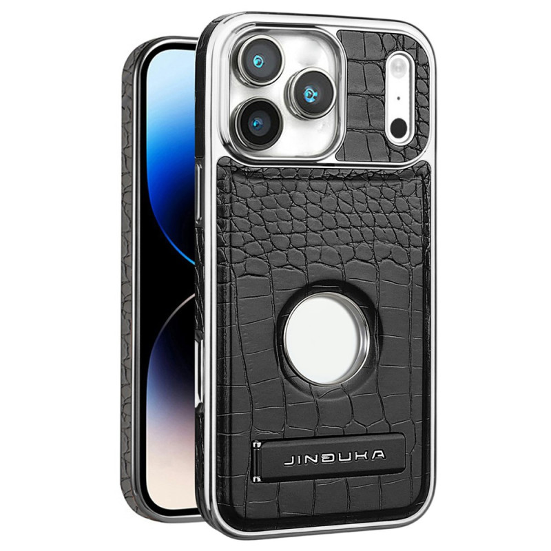 Custodia magnetica per iPhone 18 Pro Max / 17 Pro Max con effetto coccodrillo e supporto