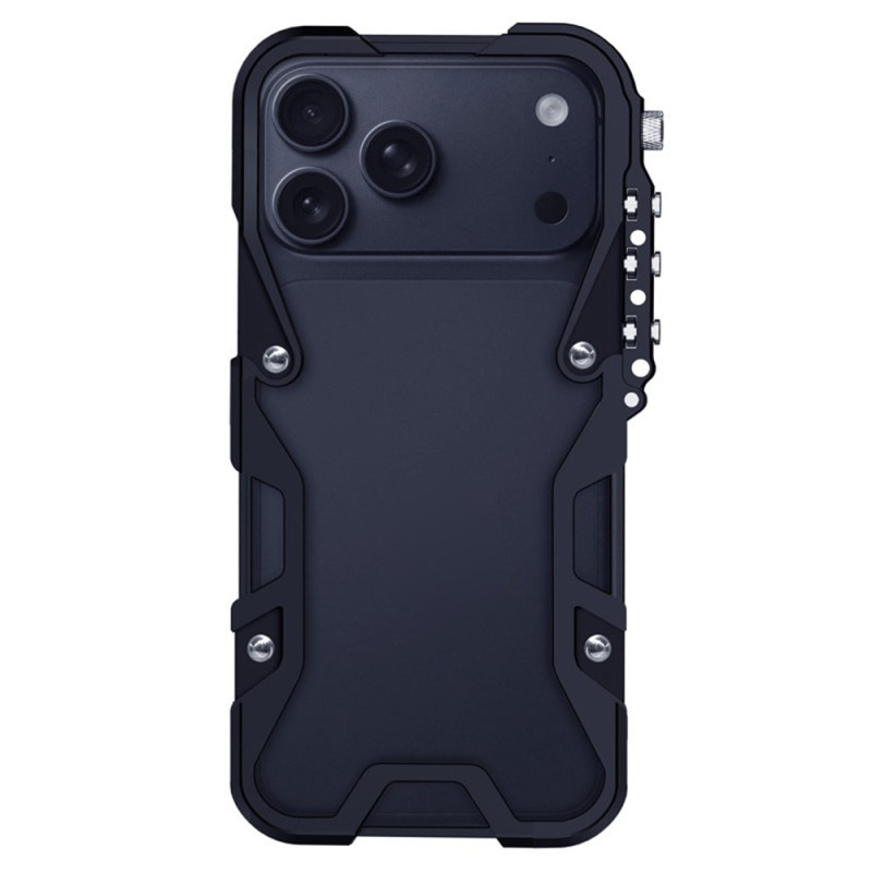 Custodia protettiva per iPhone 18 Pro Max / 17 Pro Max in stile meccanico con cinturino da polso