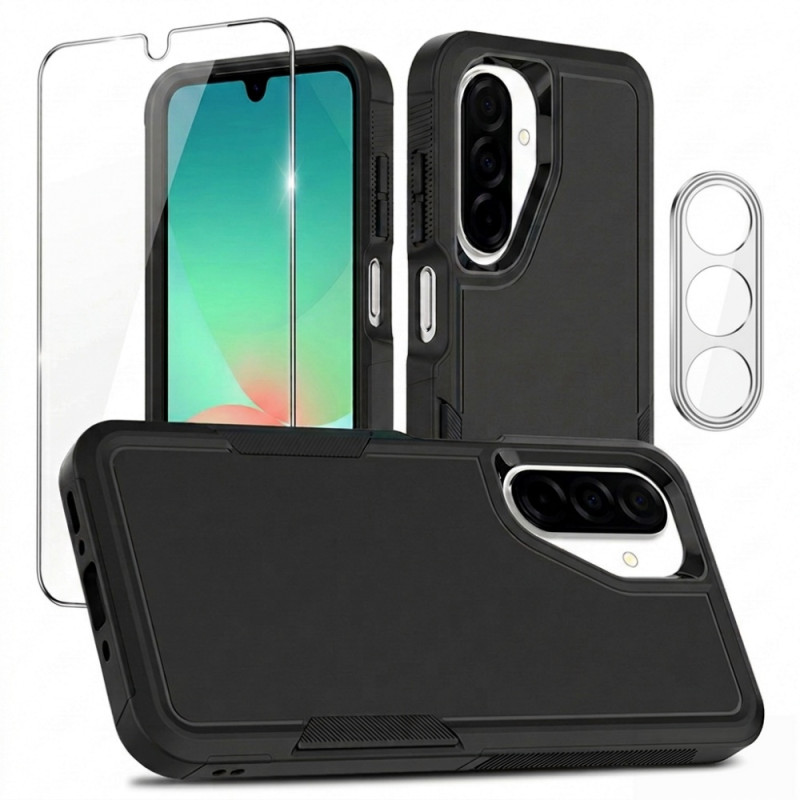 Custodia antiscivolo per Samsung Galaxy A18 4G / A17 4G / 5G con protezione in vetro per lo schermo e la fotocamera