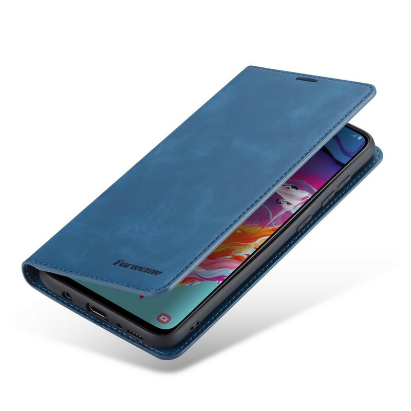 Flip Cover Samsung Galaxy A70 effetto pelle FORWENW