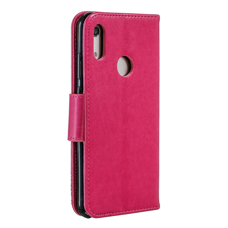 Cover Huawei Y6 2019 Farfalle e Flap Obliquo Cover Huawei Y6 2019 Farfalle e Flap Obliquo