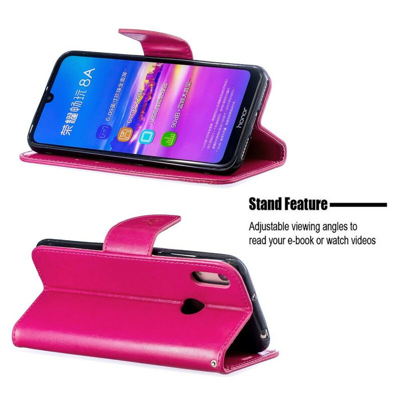 Cover Huawei Y6 2019 Farfalle e Flap Obliquo Cover Huawei Y6 2019 Farfalle e Flap Obliquo