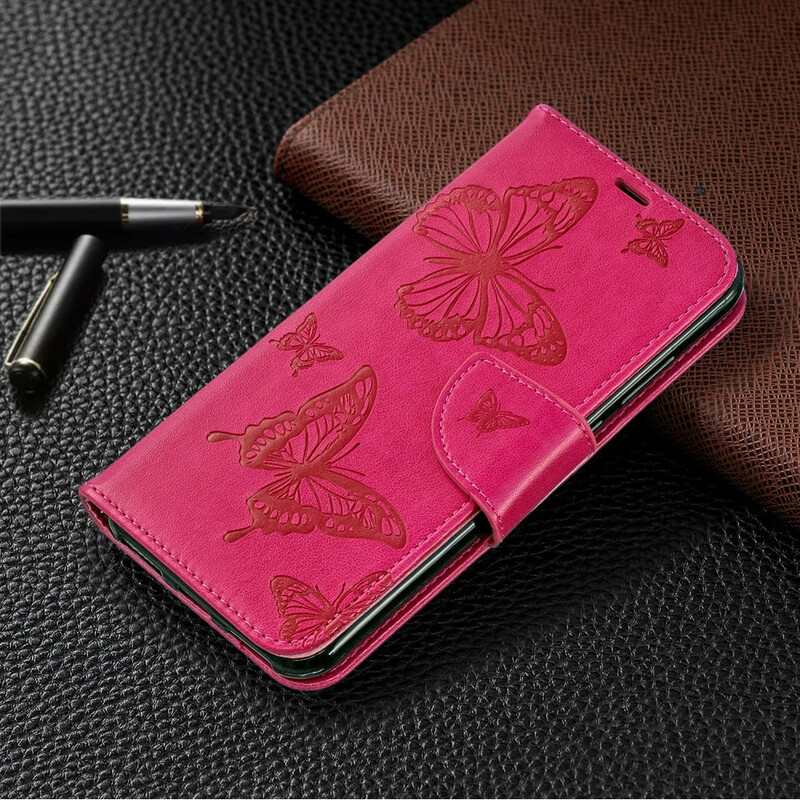 Cover Huawei Y6 2019 Farfalle e Flap Obliquo Cover Huawei Y6 2019 Farfalle e Flap Obliquo