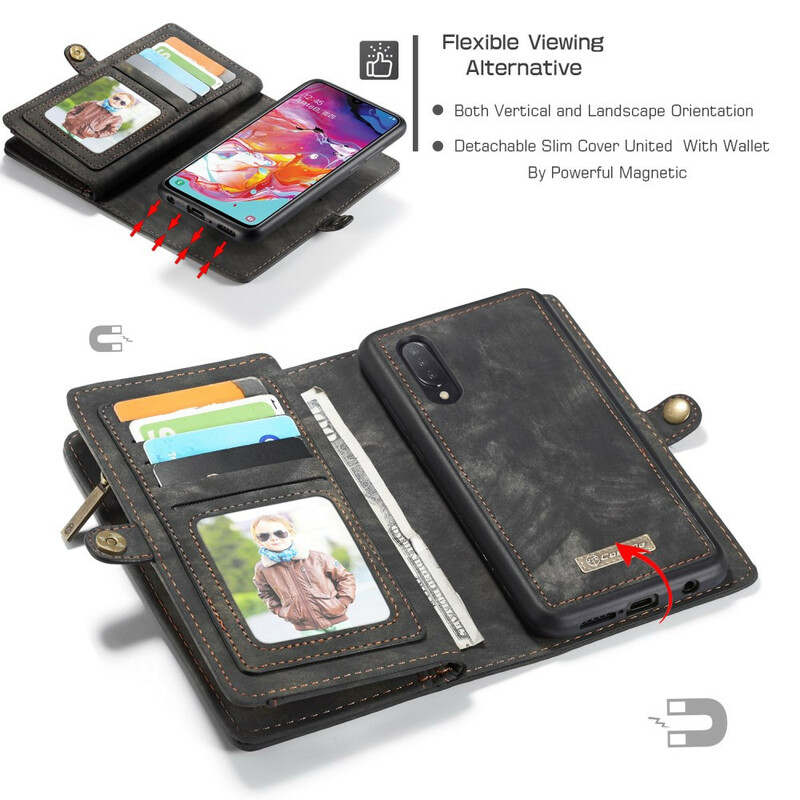 Custodia Samsung Galaxy A70 CASEME Copertura staccabile Custodia Samsung Galaxy A70 CASEME Copertura staccabile