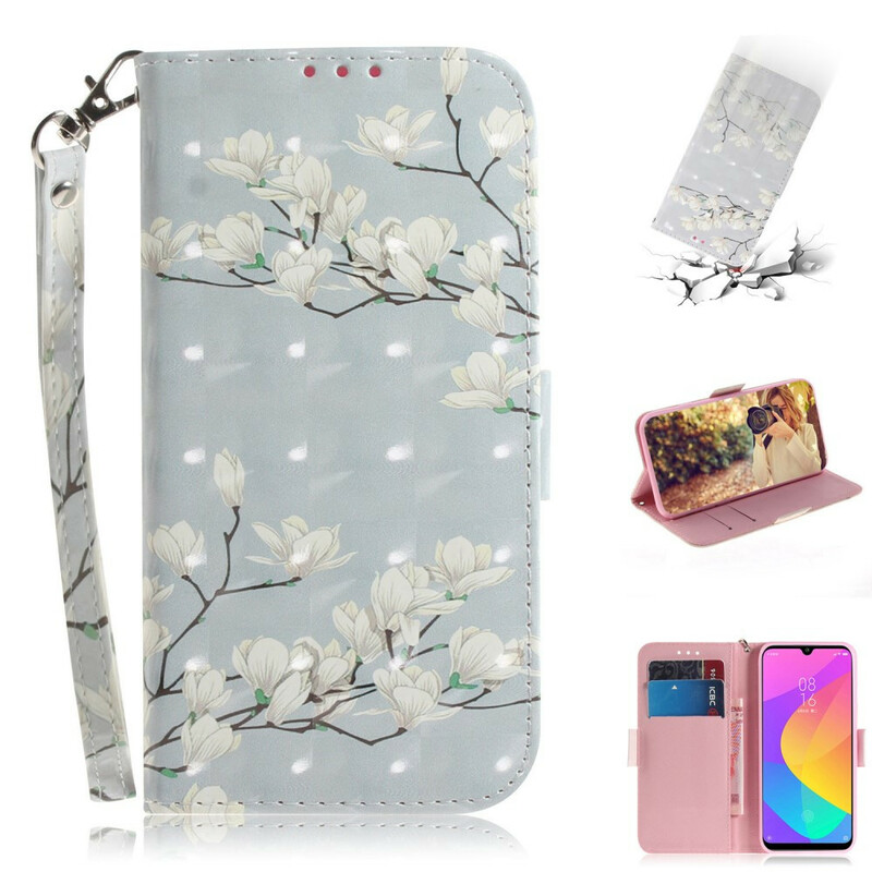 Xiaomi Mi A3 Strap Flower Tree Case