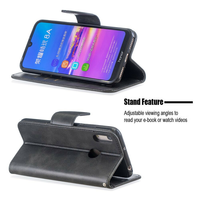 Coprire Huawei Y6 2019 liscio con patta obliqua